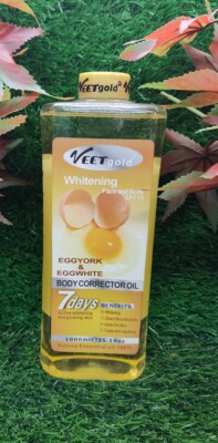 Veet Gold Egg York & Egg White Whitening Face & Body 7Days Corrector Oil 1000ML