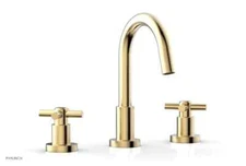Phylrich D135/004 Widespread Faucet Tubular Cross Handles SATIN BRASS New!