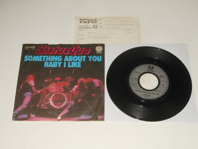 Status Quo - 7'' Single + PRESSE-INFO - Something About You Baby I Like - DE 1981