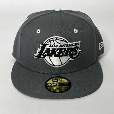 New Era Los Angeles Lakers 59FIFTY Gray Storm Fitted Hat Mens