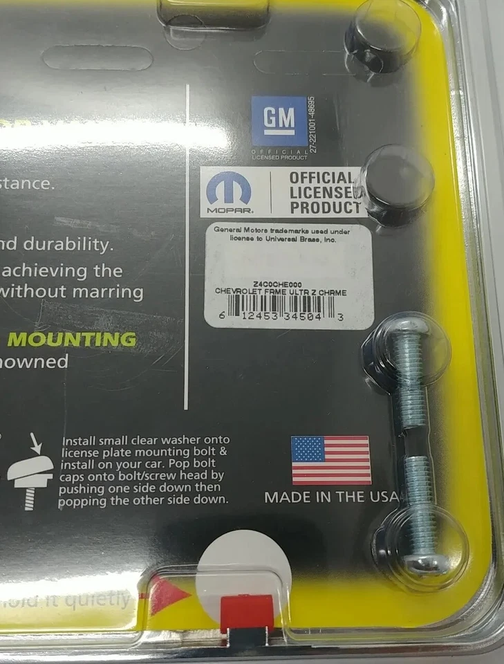 НОВЫЙ официальный держатель рамы для номерного знака Ultra Z CHEVY STINGRAY СДЕЛАНО В США (RR) - Изображение 4 из 4