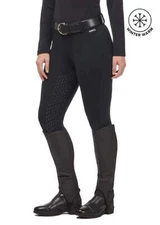 Fusion Fleece-Lined Full Leg Clinic Tight | Black