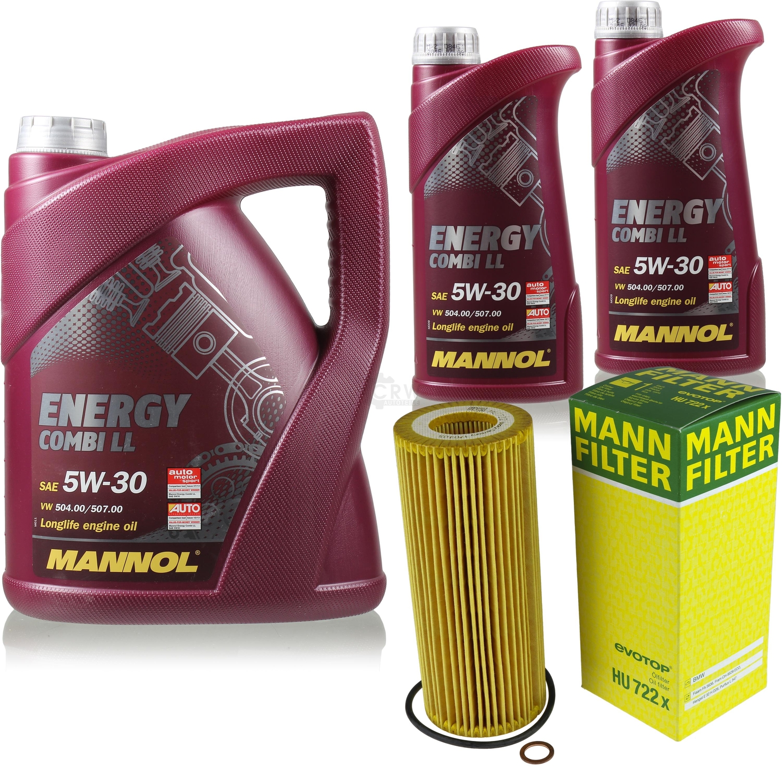 huile moteur 5 L MANNOL 5W30 Break LL+MAN FILTER pour BMW Série 3