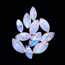 Wholesale Natural Flashy White Rainbow Moonstone Marquise Loose Gemstone.