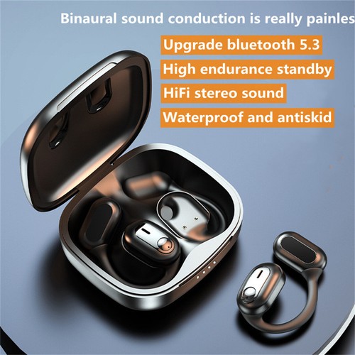 Open Ear Headphones, Wireless Earbuds Bluetooth 5.3 Outdoor Sport Headset - Picture 3 of 16