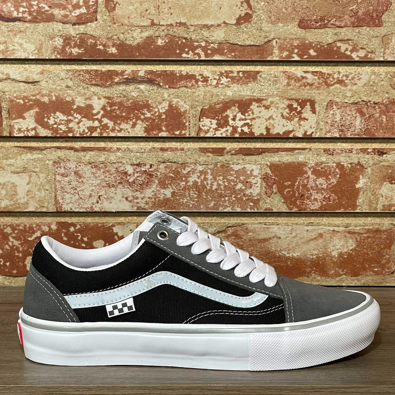 Vans Skate Skool Shoes - Reflective Black/Grey - Sizes 9-12 | eBay