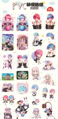 Rezero Anime Stickers Cute Japanese Manga Kawaii Chibi Maid Girls Rem Ram Twins Ebay