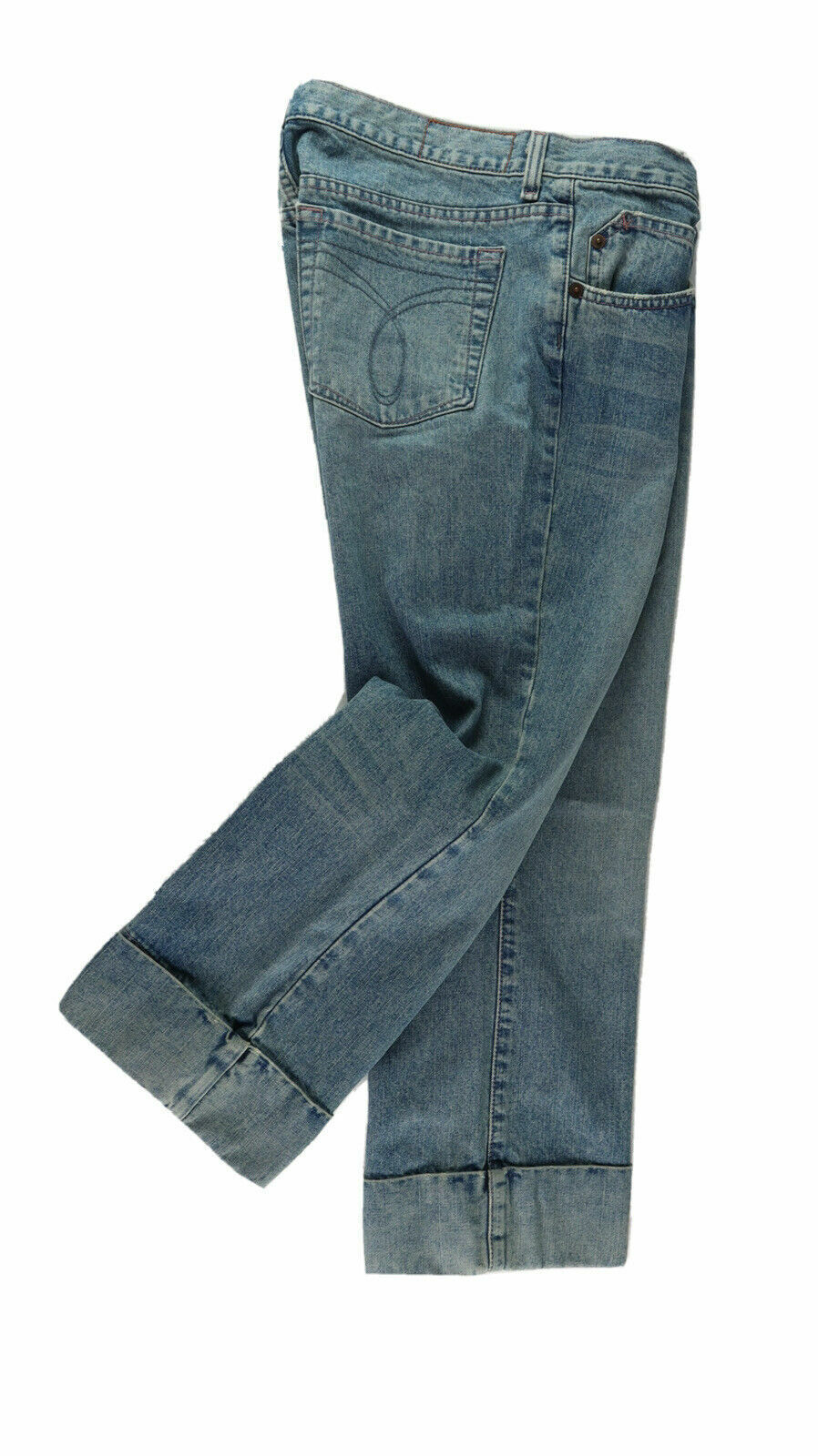 Calvin Klein CK Capri blue denim jeans Capris cropped pants womens sz 8 Vtg  | eBay