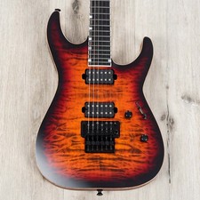 Esp Usa M-ii Dx Fr Guitar, Duncan Alnico Ii Pros, Tiger Eye Sunburst Quilt