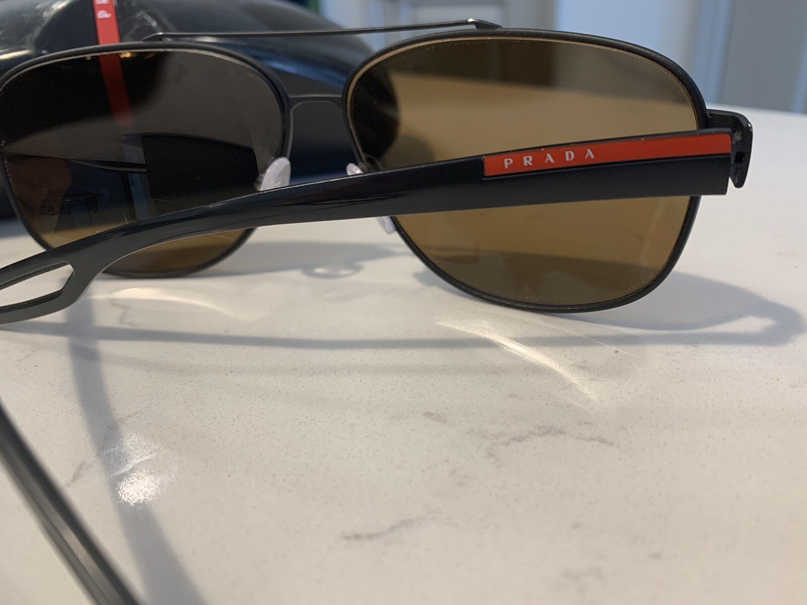 Prada Men’s Sunglasses SPS 58Q DG0-5Y1 - Black Br… - image 3