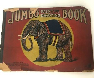 Download Saalfield S Jumbo Paint And Drawing Coloring Book Animals Elephant 1911 Children Ebay