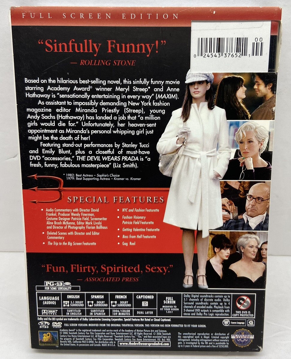 The Devil Wears Prada (Full Screen Edition) - DVD 24543376521| eBay