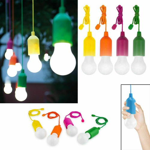 4pz Lampadina LED Portatile Colorata 260065 Batteria Per Casa Campeggio Giardino 8435524595640 - Foto 9