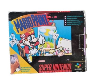 Mario Paint Mouse Bundle - Super Nintendo SNES - Komplett-Original OVP Mauspaket