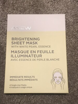 Avon Anew Brightening Sheet Mask- Box Set Of 4 - Discontinued