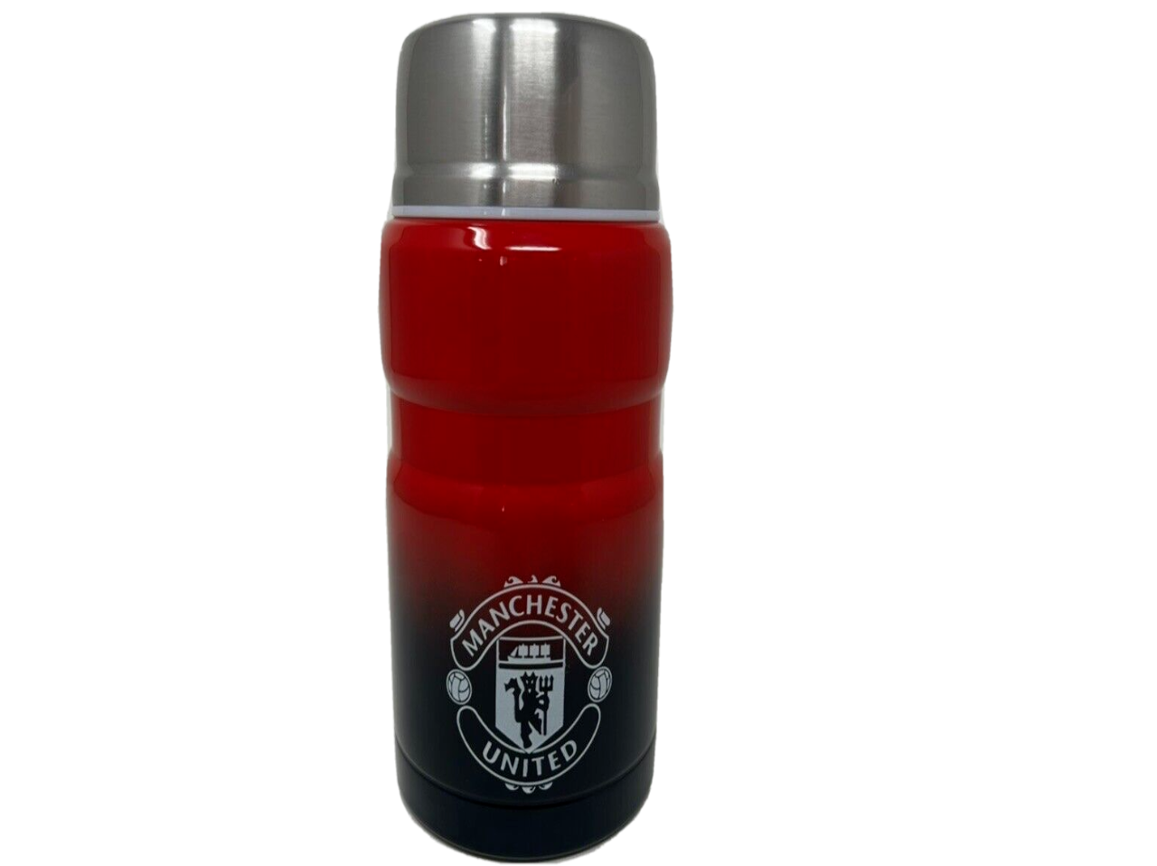 MANCHESTER UNITED GRADIENT FLASK METALLIC WATER BOTTLE WITH SPOON 