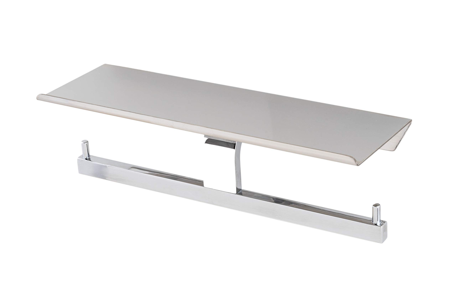 Holder with Shelf Polished Chrome Dual Roller,Bathroom Accessories Wall Mount...