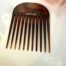 Ace Comb Pick, Vintage Plastic Tortoiseshell