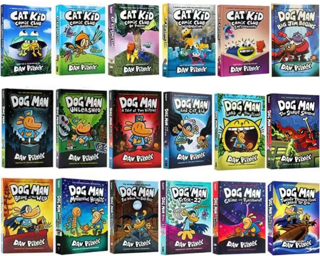 Dog Man Series 1-18 books set Dogman Children's Collection by Dav