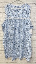NEW Croft Barrow sleeveless nightgown womens sz 3X nightshirt floral tank summer