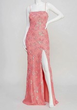 Emerald Sundae Women's Juniors' Pink Floral-Sequined Gown Dress Size XL