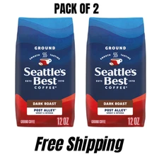 Seattle’s Best Coffee, Post Alley, Dark Roast, Ground Coffee,12 oz, 2pk