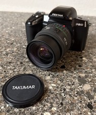 PENTAX SF10 AF SLR 35MM FILM CAMERA W/ TAKUMAR-F Zoom 28-80mm LENS New Battery