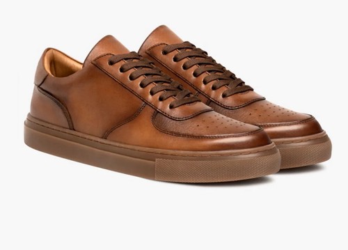 Thursday Boot Company Court niedrige Sneakers braun "weizen" Leder Gr. 11 - Bild 1 von 5