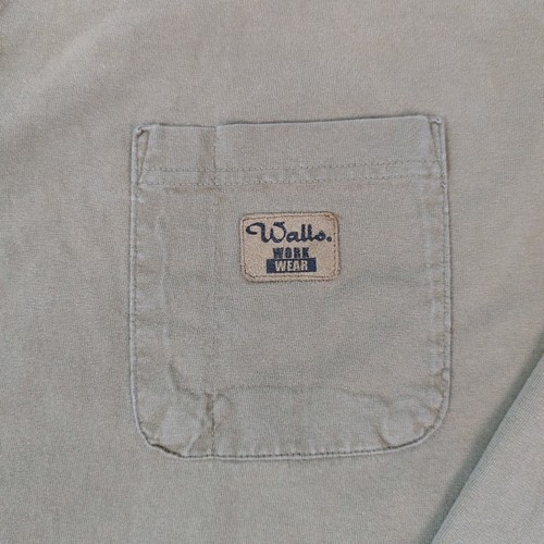 Walls Work Wear Brown XL Long Sleeve Cotton Blend Henley T Shirt Outdoor Ranch - Picture 4 of 14