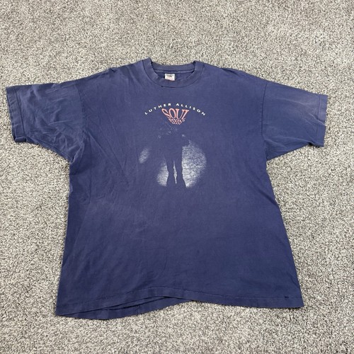 Vintage Luther Allison Soul Fixin' Man Tour T-Shirt Single Stitched Size 2XL - Picture 1 of 8