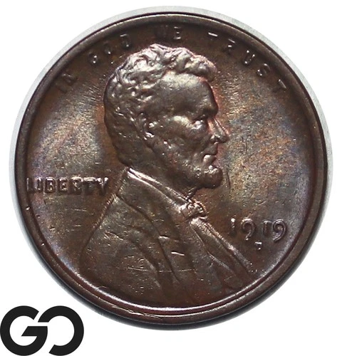1919-D Lincoln Cent Wheat Penny Choice Unc+