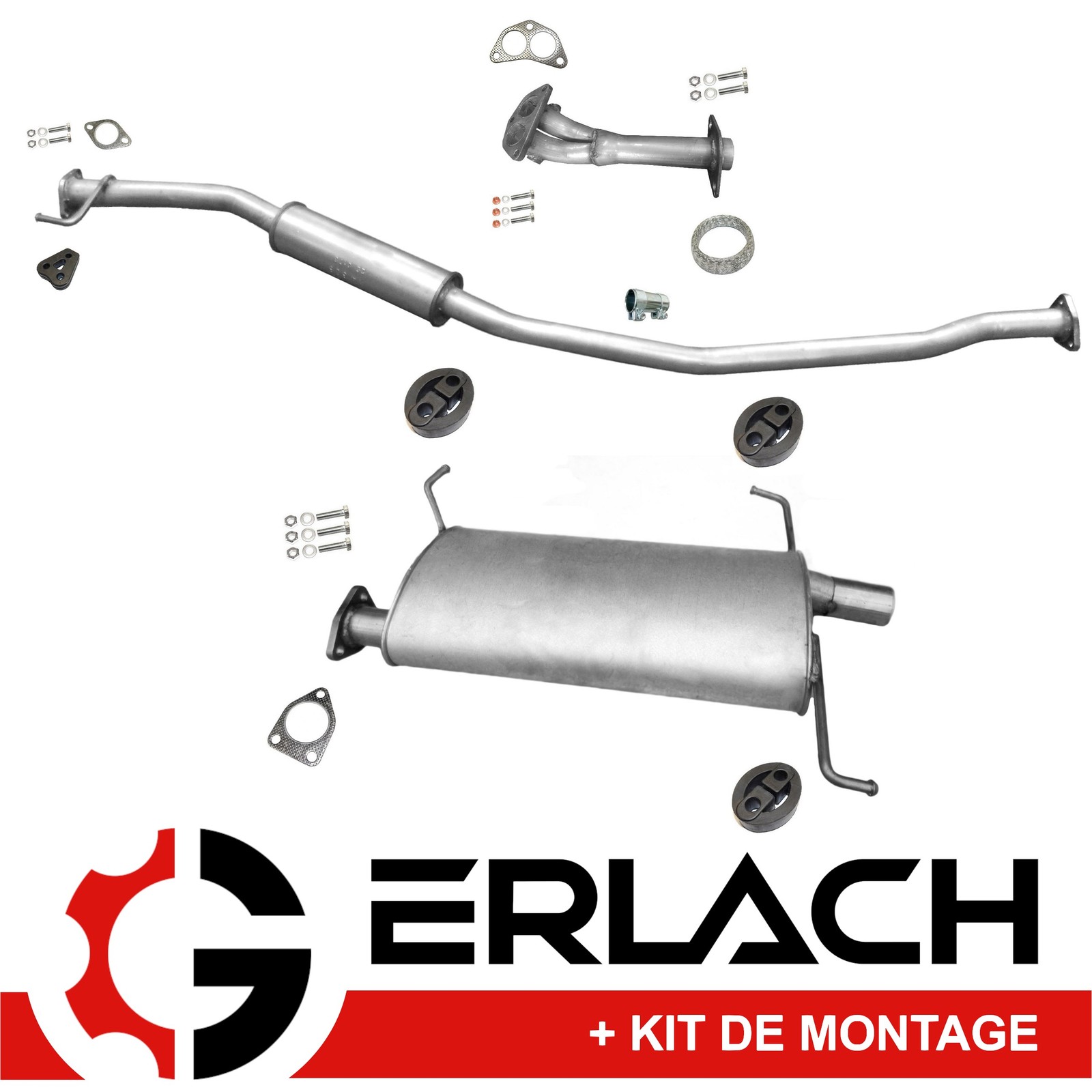 Silencieux d'échappement robuste en acier aluminisé pour Mitsubishi Grandis 2.4 9544