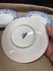 Muirfield set of 3 Saucers and Coffee Cups Blue White Floral Pattern 1 soup bowl — photo 8
