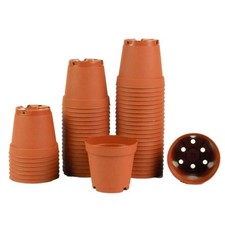 2 Inch TEKU Plastic Pots Terra Cotta (52 Pack...