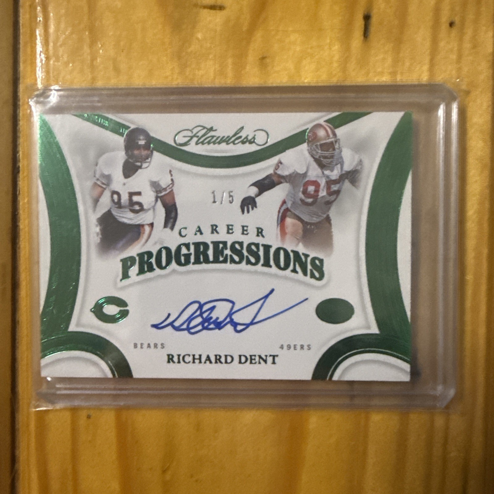 Panini Flawless 2025 Richard Dent Career Progressions Emerald Auto #CP-RDT /5