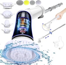 Electric Spin Scrubber,Long Cordless Cleaning Brush,Rotatable Shower Scrubber