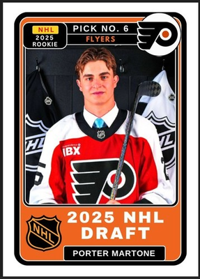 #ad 2025 Porter Martone Future Stars NHL Draft Rookie Card #6 Flyers $9.99