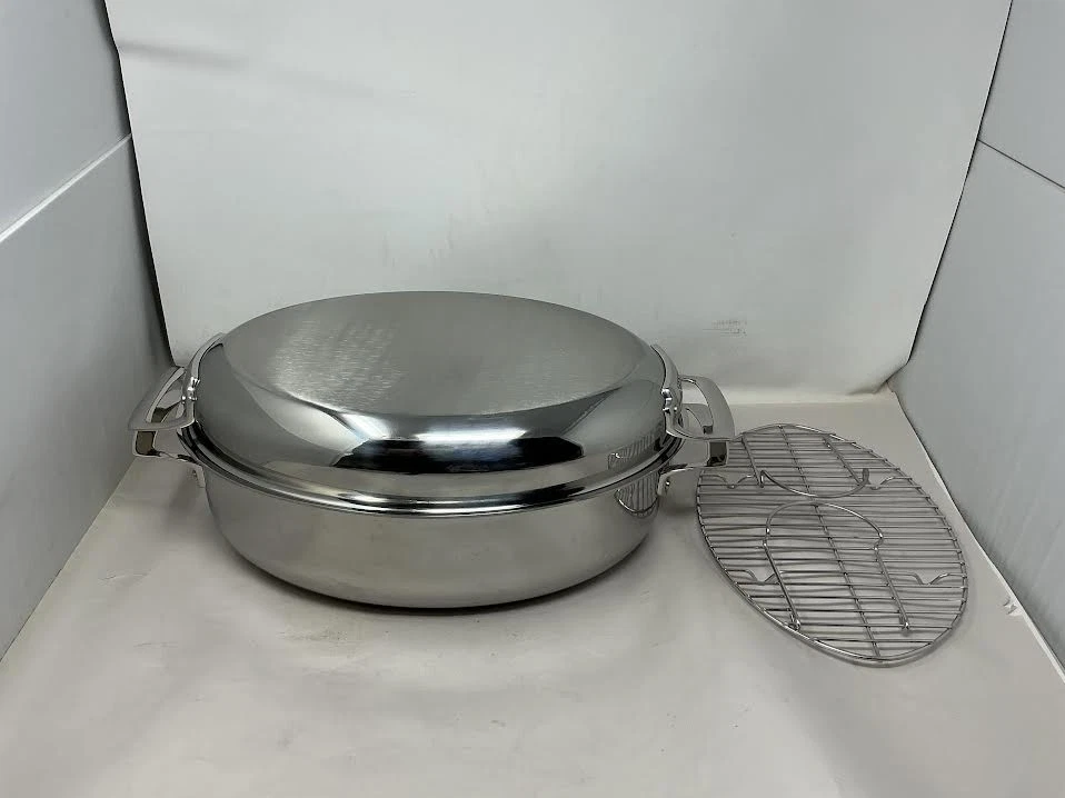 Viking 3-Ply Oval Roasting Pan, 8.5 Quart, Stainless Steel Kitchen Cookware
Opens in a new window or