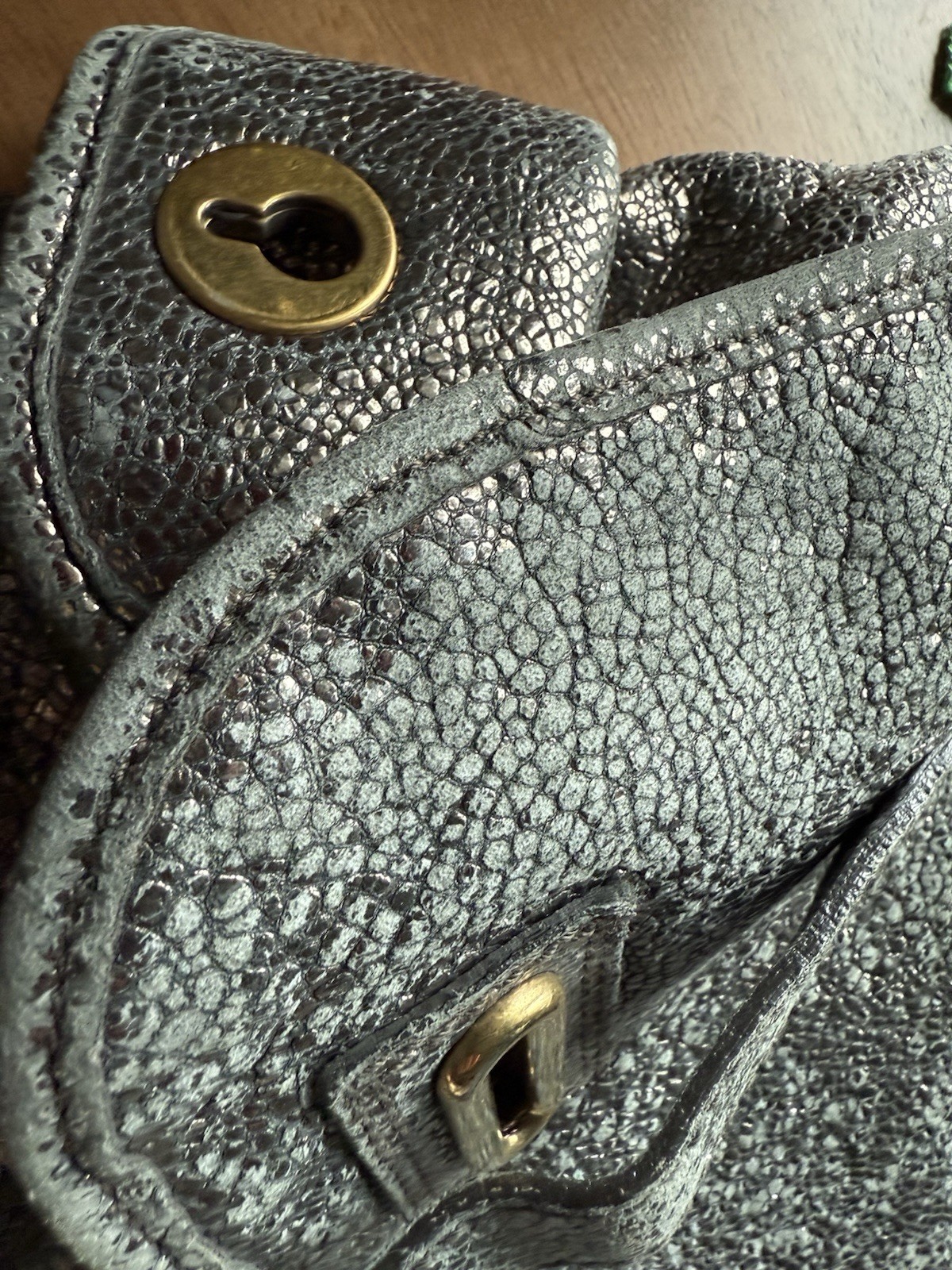 Borsa a tracolla YSL Yves Saint Laurent Besace argento