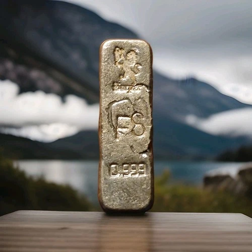 29.65 Grams Hand Poured .999 Silver Bullion Bar With Nice cooling lines