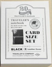 TRAVELER'S Notebook Card Size 20th Anniversary Limited Set Black Japan