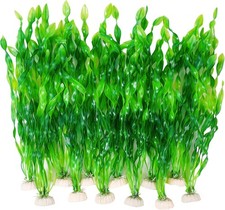 Ameliade 12 PCS Aquarium Artificial Seaweed Decorations 12 Inch Tall Plastic