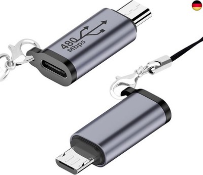 Seminer USB C auf Micro USB Adapter (2 Pack), Typ-C Buchse auf Micro USB