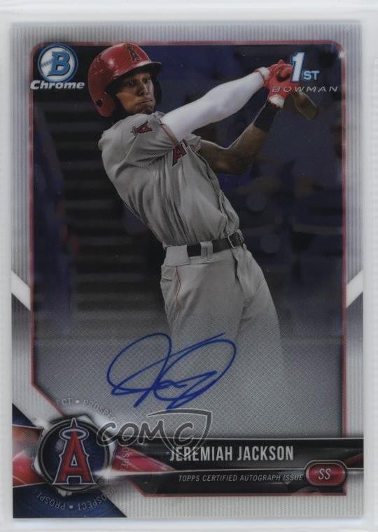 2018 Bowman Draft Chrome Draft Pick Auto Jeremiah Jackson #CDA-JJ Auto 2t1