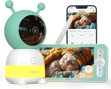 BOIFUN Smart Baby Monitor 2K with 5" Screen, Auto Tracking & CryMotion Detection