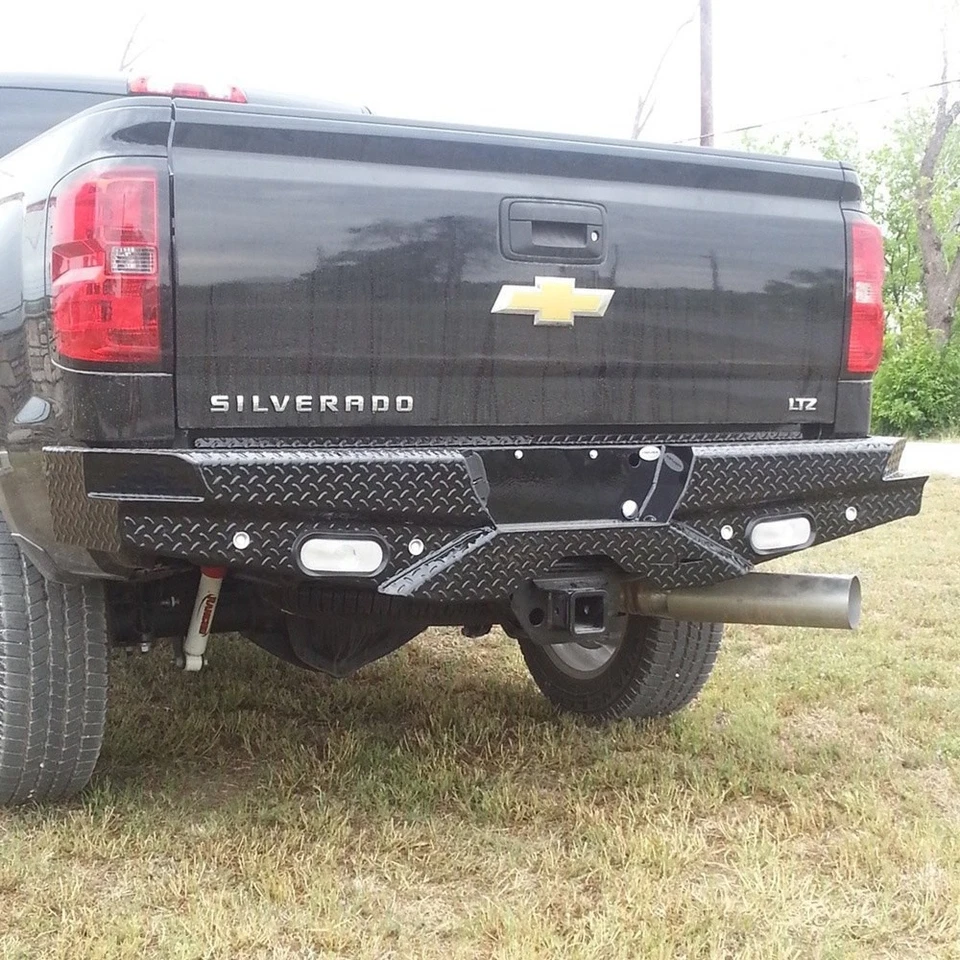 For Chevy Silverado 1500 LD 19 Bumper Diamond Series Full Width Black Powder Foto 2 de 4