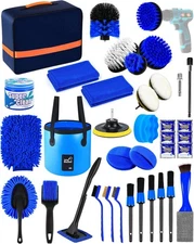 Car Cleaning Kit：40 Pcs Interior Windshield and Window Cleaner Detailing Set?