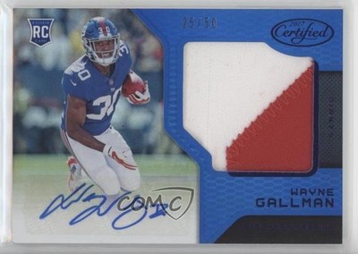 2017 Certified Mirror Blue 25/50 Wayne Gallman #237 Auto 9f5