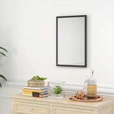 70x50cm Black Bathroom Mirror for Wall Mounted, Home Decor, Living Room