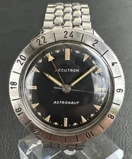 Vintage 1964 Accutron Bulova Astronaut Watch Original JB Champion Brick Bracelet